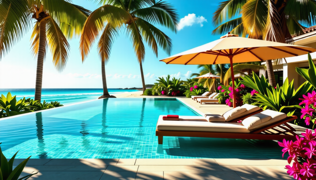 découvrez l'univers des piscines intégrées avec "plongée dans le bleu caraïbes". créez un oasis de détente et de plaisir dans votre jardin, où la beauté des eaux turquoises rencontre le charme des paysages tropicaux. transformez votre extérieur en un véritable coin de paradis.