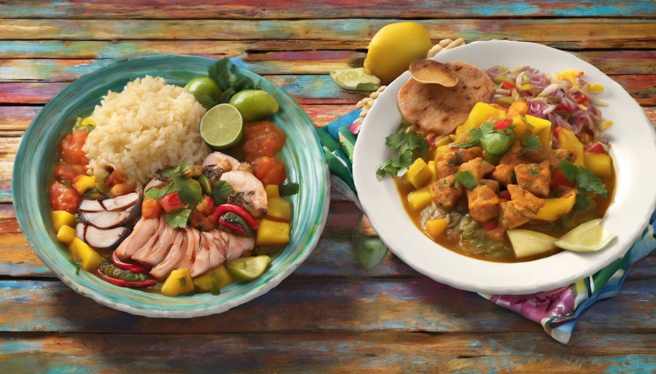 découvrez les saveurs exotiques des caraïbes à travers une sélection de plats typiques de la région. des mets colorés et parfumés qui vous transporteront au cœur de l'ambiance caribéenne.